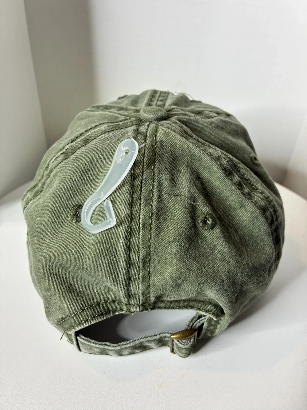 Custom Olive Green Rhinestone Cap - Women Accessories